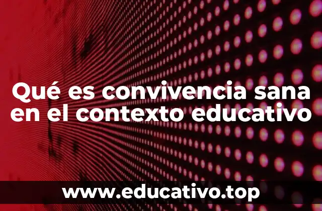 La importancia de la convivencia en la formación de los estudiantes