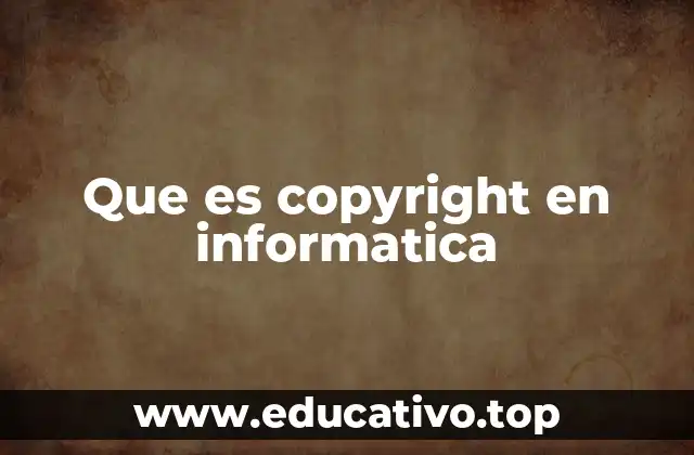 Que es copyright en informatica