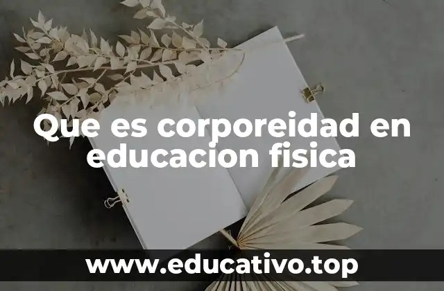 Que es corporeidad en educacion fisica
