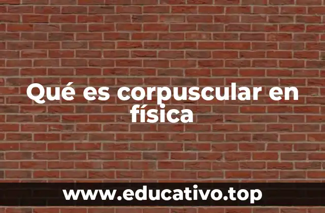 Qué es corpuscular en física