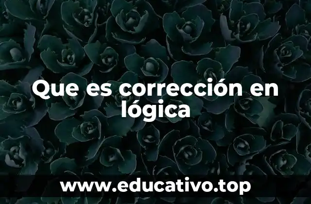Que es corrección en lógica