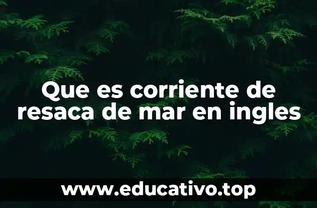 Que es corriente de resaca de mar en ingles