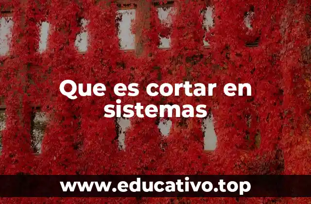 La acción de cortar en sistemas operativos y redes