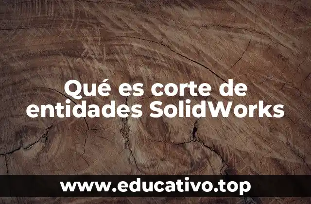 Qué es corte de entidades SolidWorks