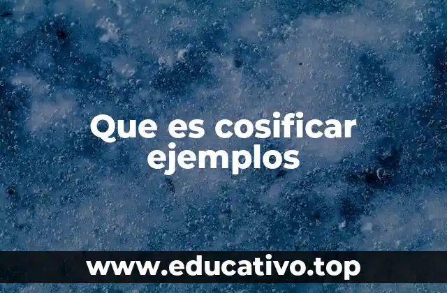 Que es cosificar ejemplos
