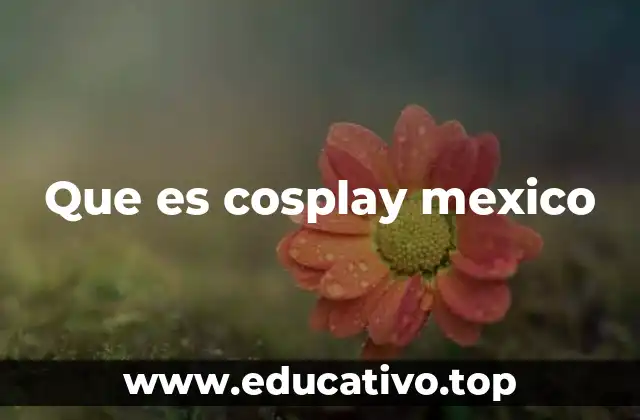 Que es cosplay mexico