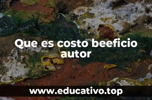 Que es costo beeficio autor