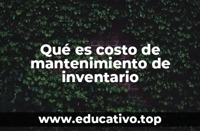 Qué es costo de mantenimiento de inventario