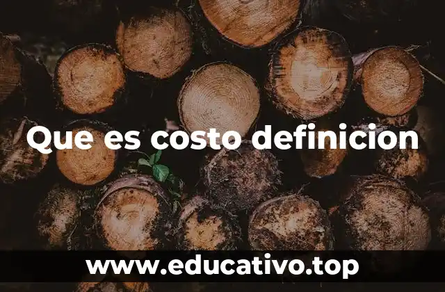 Que es costo definicion