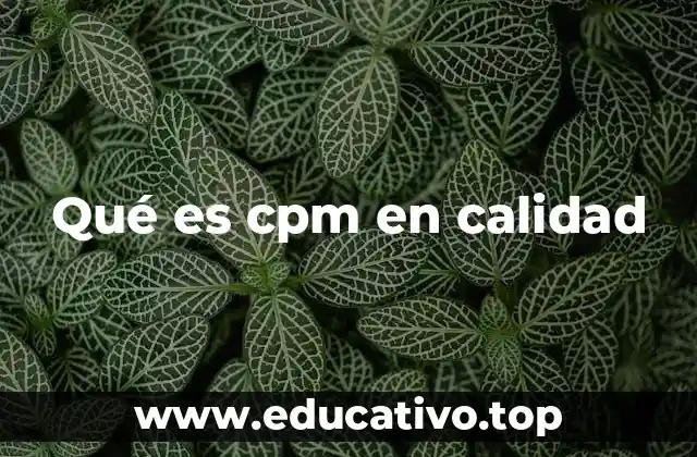 Qué es cpm en calidad