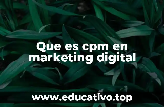 Que es cpm en marketing digital