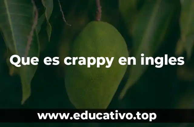 Que es crappy en ingles