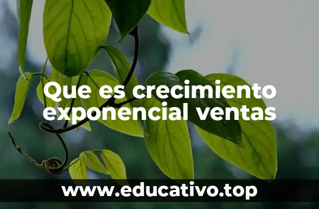Que es crecimiento exponencial ventas
