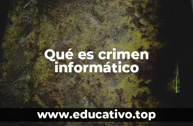 Qué es crimen informático