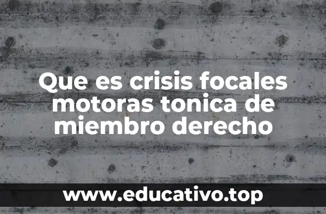 Las características de las crisis focales motoras