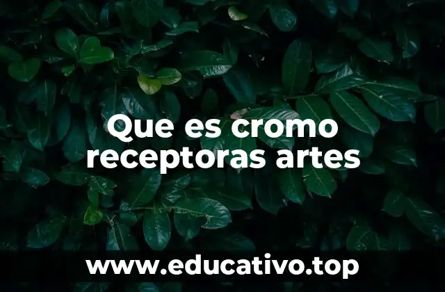 Que es cromo receptoras artes