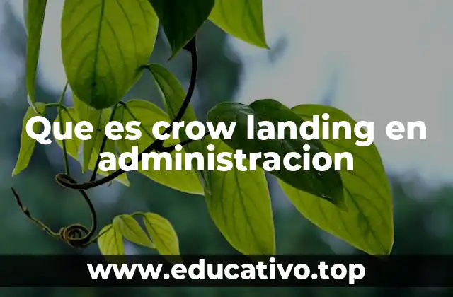 Que es crow landing en administracion