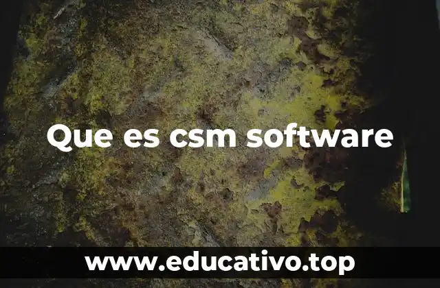 Que es csm software