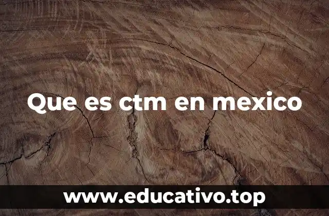 Que es ctm en mexico