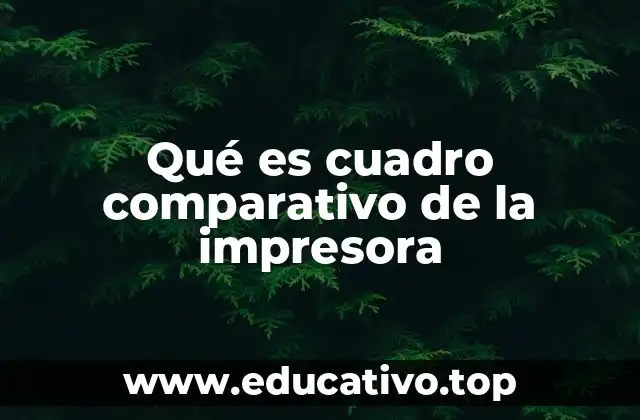 Qué es cuadro comparativo de la impresora