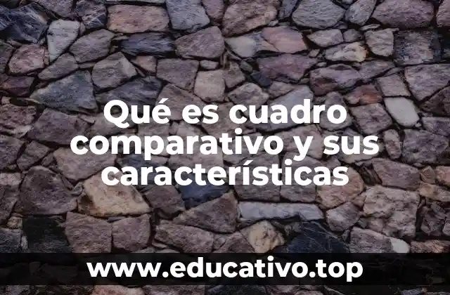Qué es cuadro comparativo y sus características