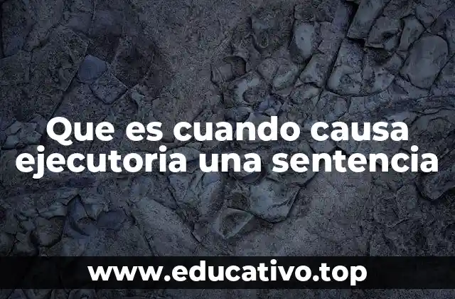 El papel de la ejecutoria en el sistema legal