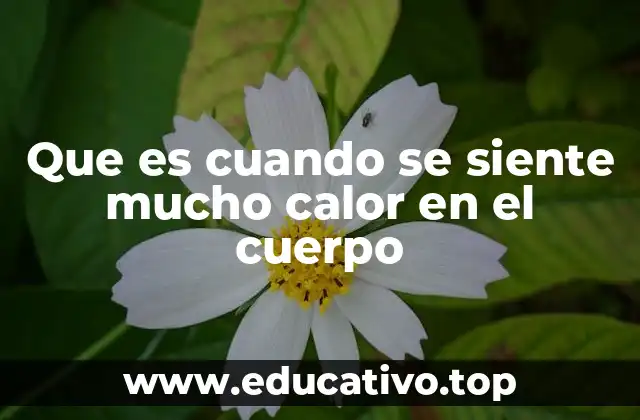 Que es cuando se siente mucho calor en el cuerpo