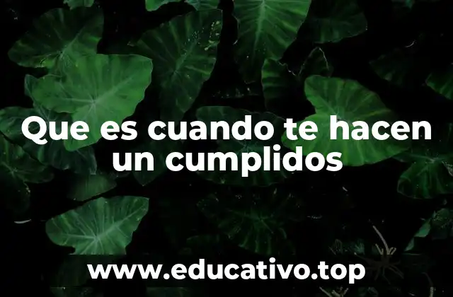 Que es cuando te hacen un cumplidos