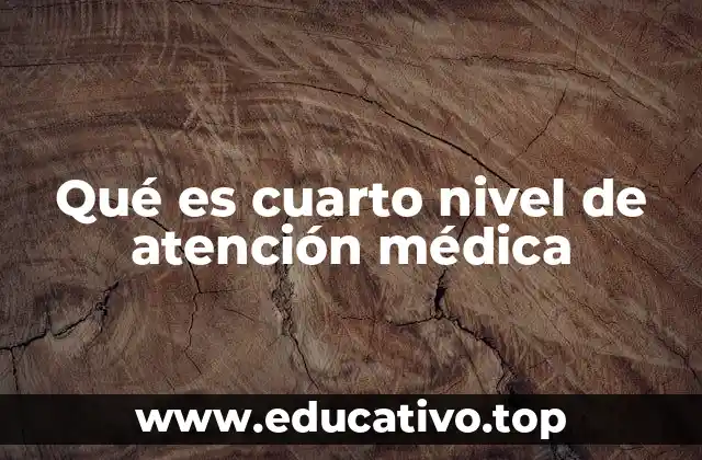Qué es cuarto nivel de atención médica