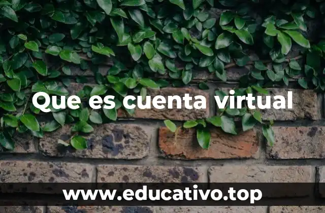Que es cuenta virtual