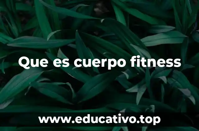 Que es cuerpo fitness