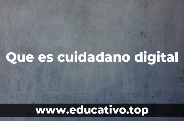 Que es cuidadano digital