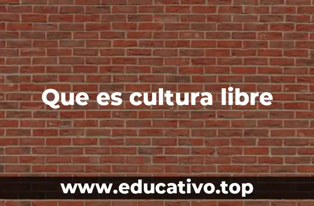 Que es cultura libre