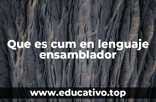 Que es cum en lenguaje ensamblador