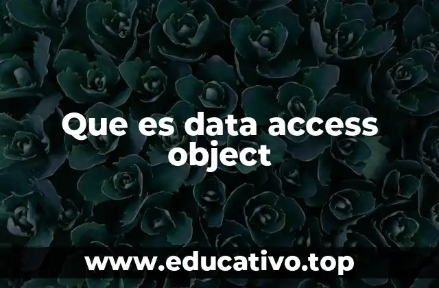 Que es data access object
