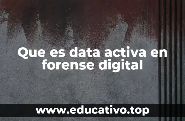 Que es data activa en forense digital