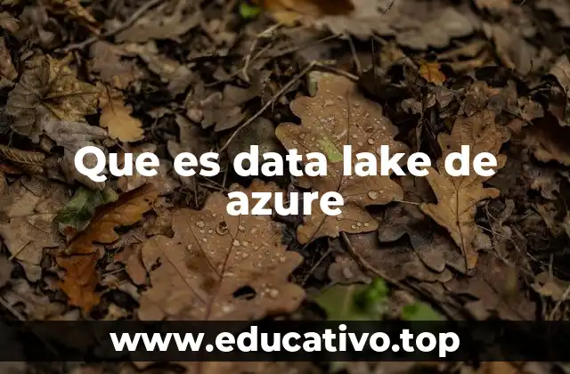 Que es data lake de azure