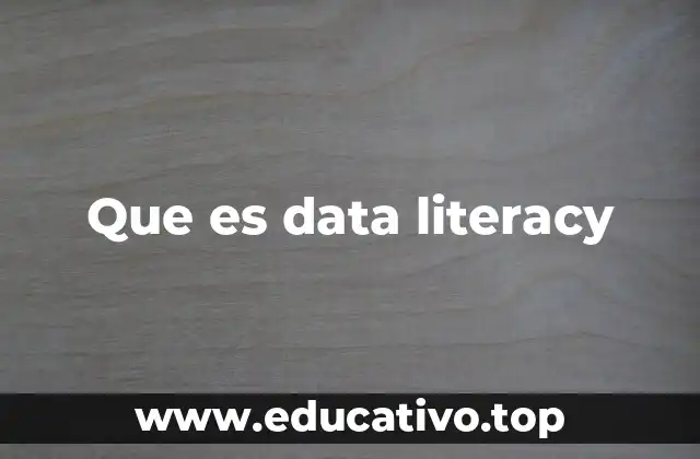 Que es data literacy