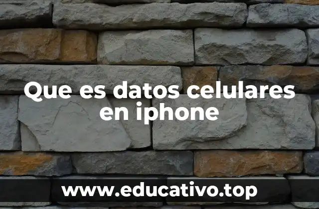 Que es datos celulares en iphone