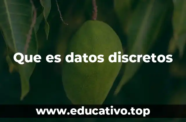 Que es datos discretos