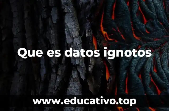 Que es datos ignotos