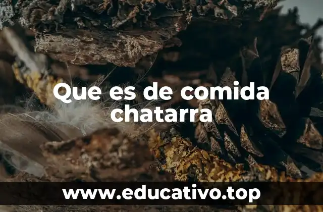 Que es de comida chatarra