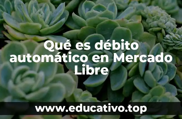 Qué es débito automático en Mercado Libre