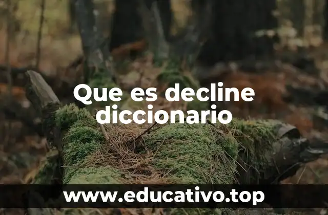 Que es decline diccionario