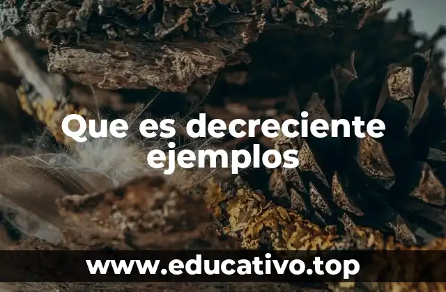 Que es decreciente ejemplos