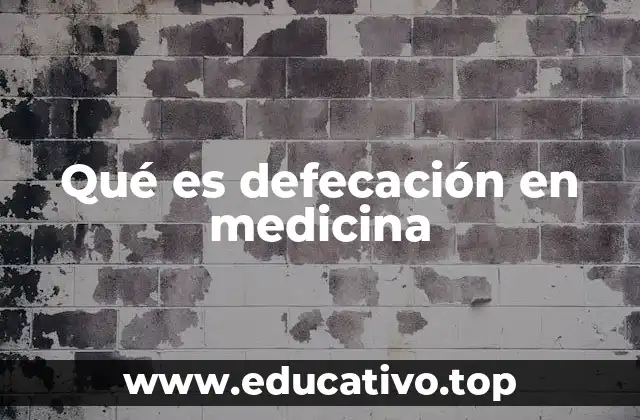 Qué es defecación en medicina