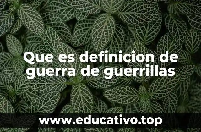 Que es definicion de guerra de guerrillas