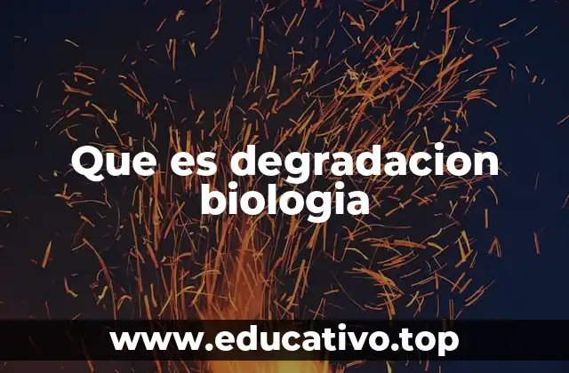 Que es degradacion biologia