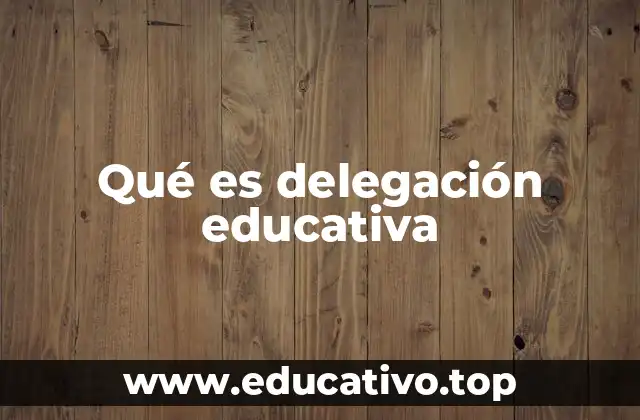 Qué es delegación educativa