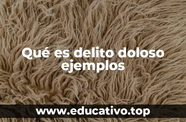 Qué es delito doloso ejemplos